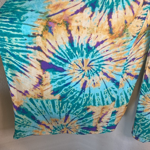 It's Tie Dye Mutilcolor Sleeveless Wide Leg Jumpsuit XL - Picture 3 of 8